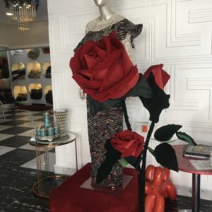 Giant rose flower